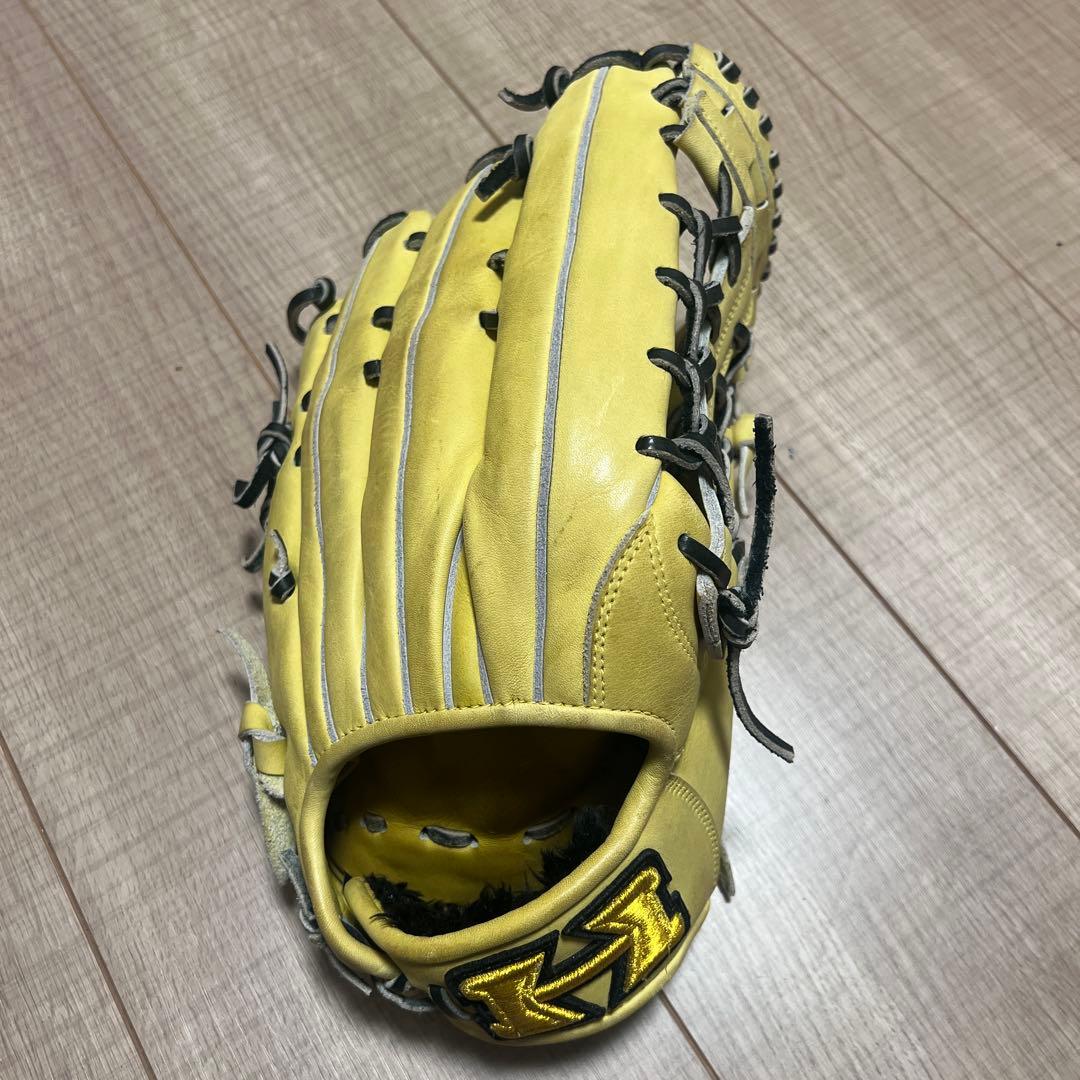 ハイゴールド 軟式グローブ 右投げ用 イエロー