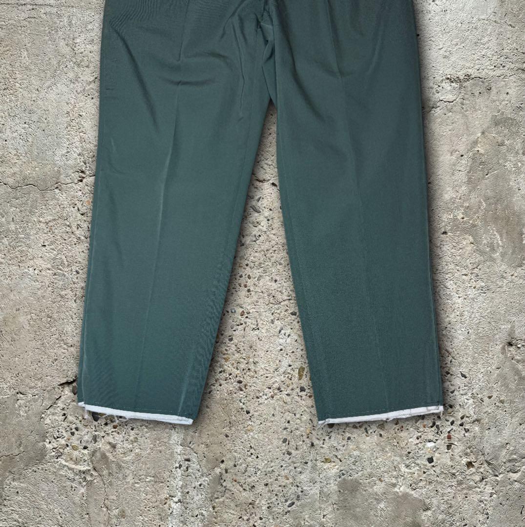 AMBUSH ヘムカットオフ スラックス パンツ カーキ レイヤード