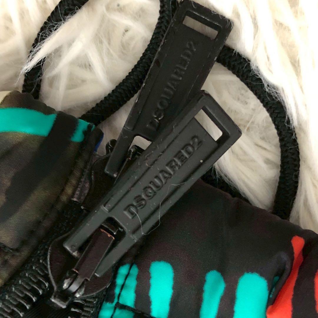 美品◎Dsquared2 ディースクエアード マルチカラー ダウンベスト