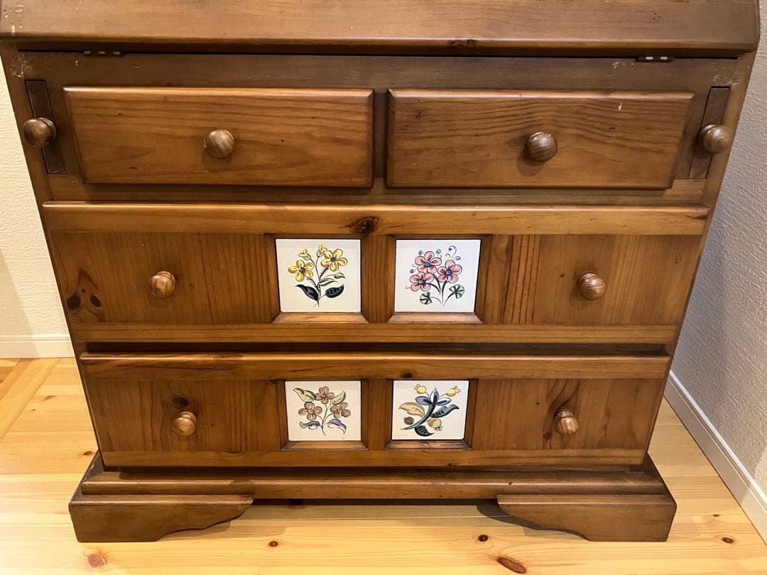 A2A71■タイル貼りライティングビューロー ライティングデスク