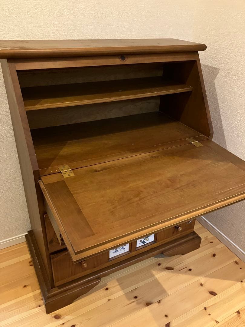 A2A71■タイル貼りライティングビューロー ライティングデスク