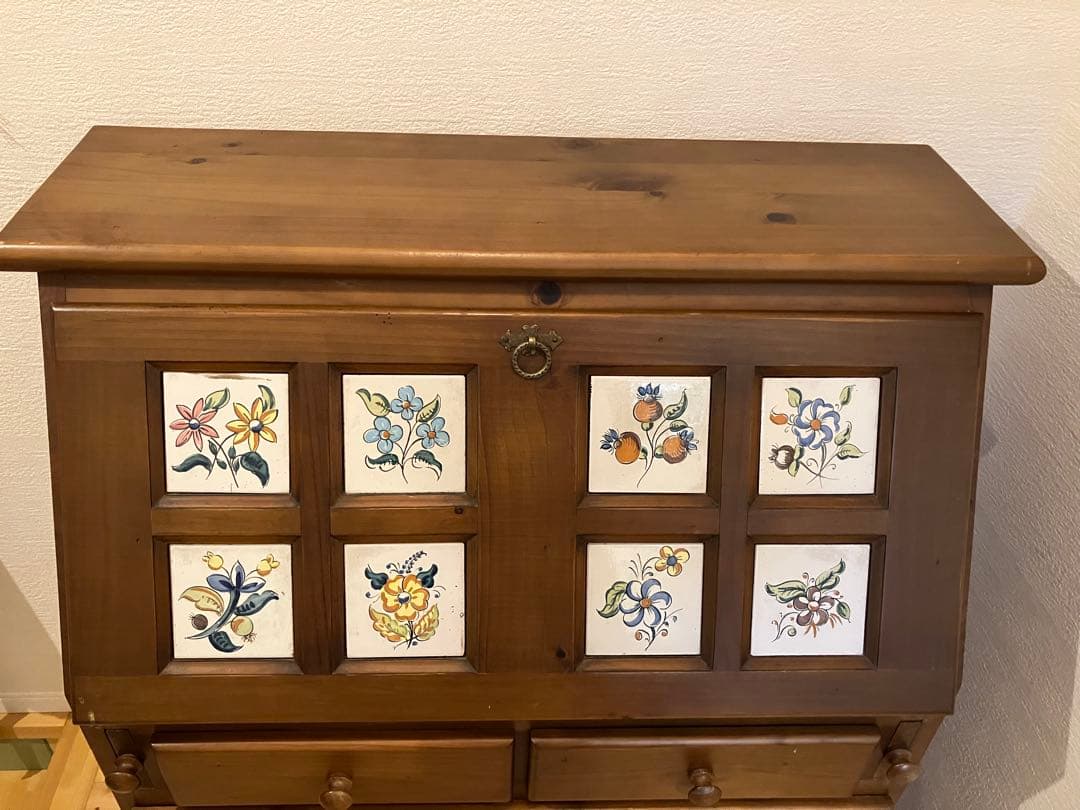 A2A71■タイル貼りライティングビューロー ライティングデスク