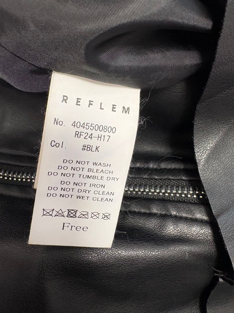 【REFLEM】synthetic leather blouson