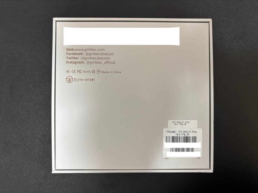 GMKtec G1 ミニPC N95 16GB 1TB Win11Pro