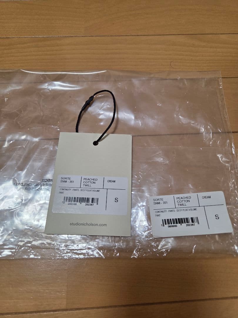 STUDIO NICHOLSON SORTE Sサイズ