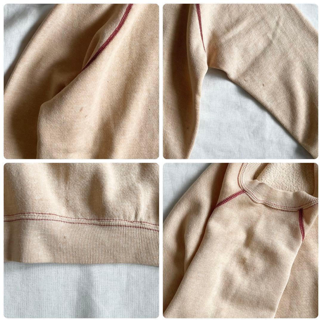 1960s〜1970s サーモンオレンジのラグランスリーブスウェット