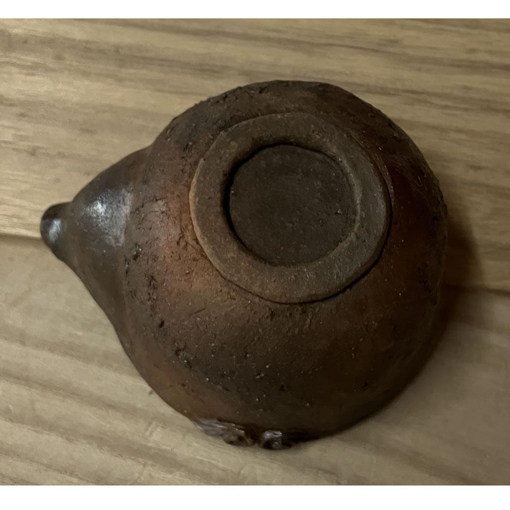 y043 森風来 備前焼 宝瓶 霊芝摘み 合わせ箱 急須 茶道具