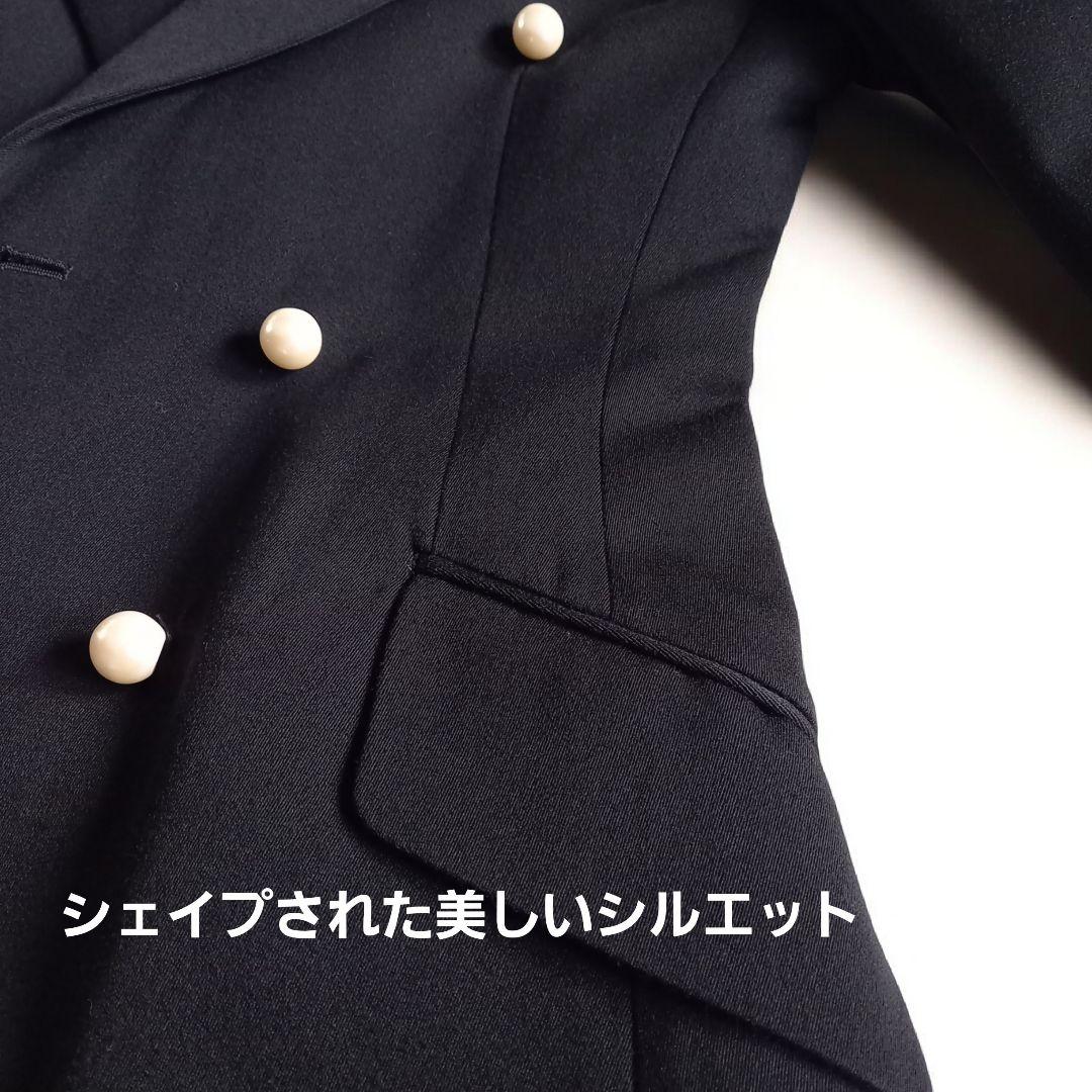 タグ付き替えボタン付未使用　パールコート　マディソンブルー　黒　オケージョン