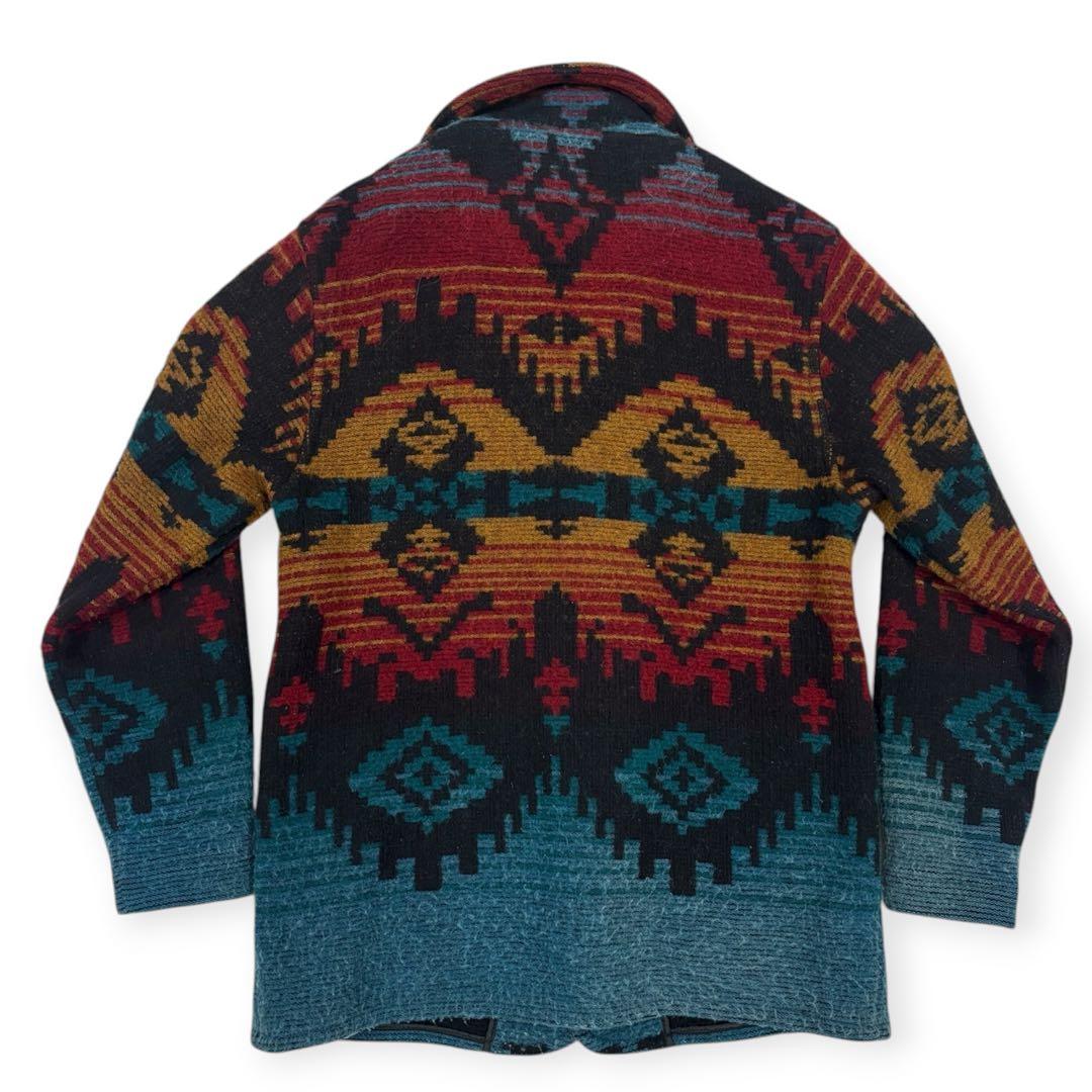 90s●USA製 ウールリッチ ネイティブ柄コート ヴィンテージ
