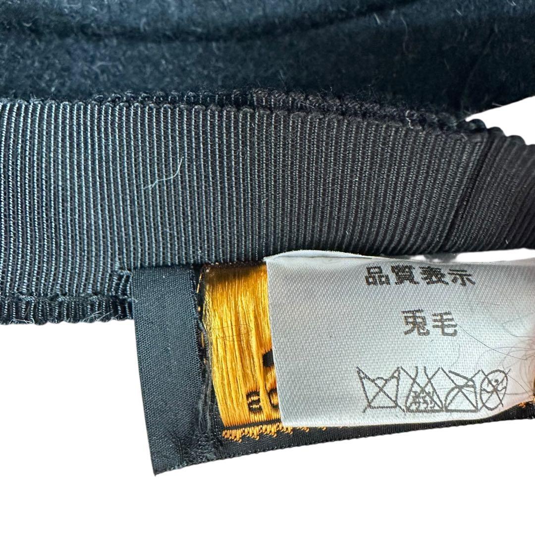 maxim リボン付きハット　兎毛