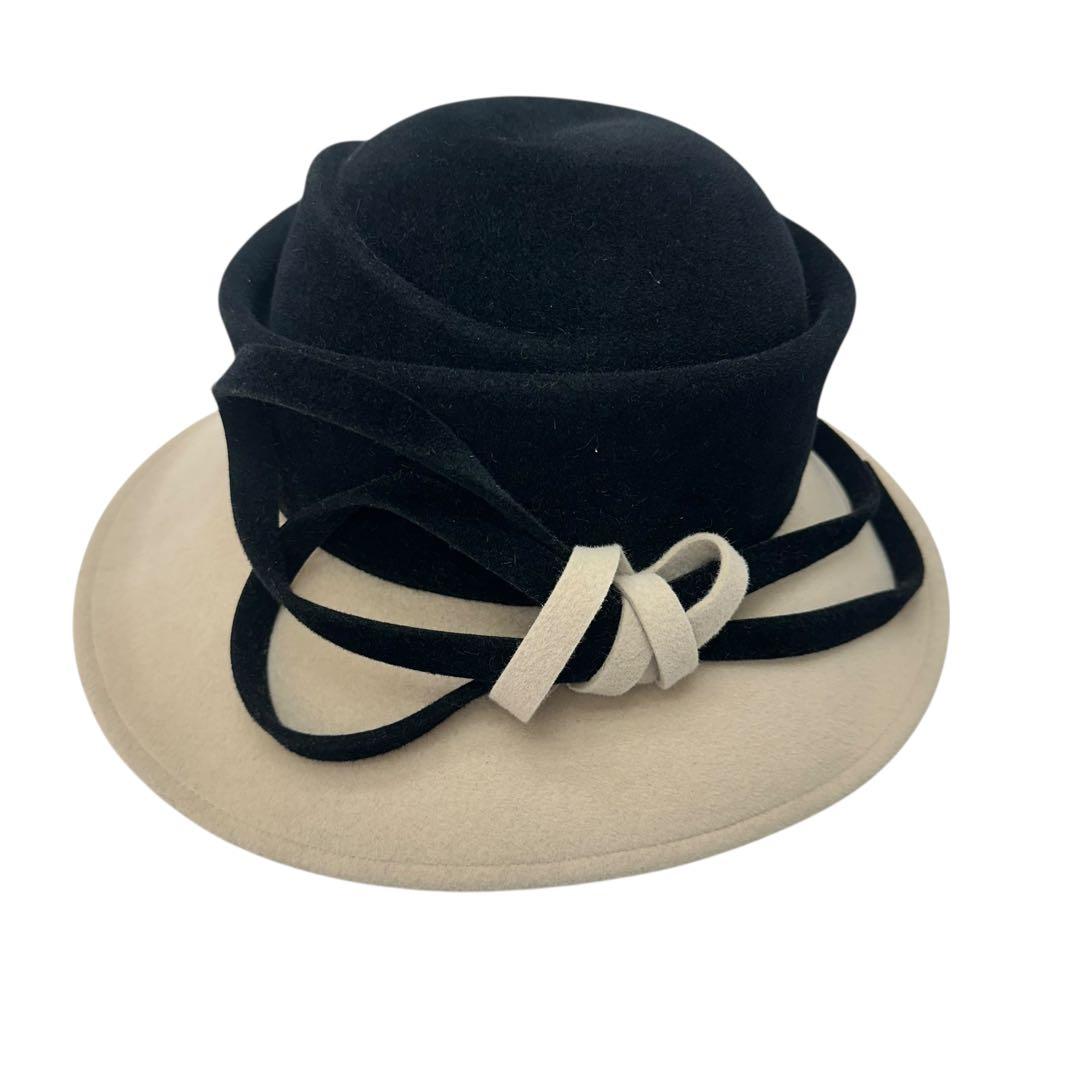 maxim リボン付きハット　兎毛