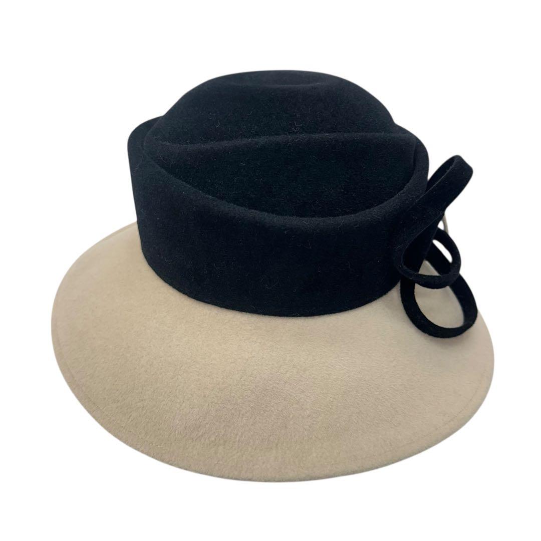 maxim リボン付きハット　兎毛