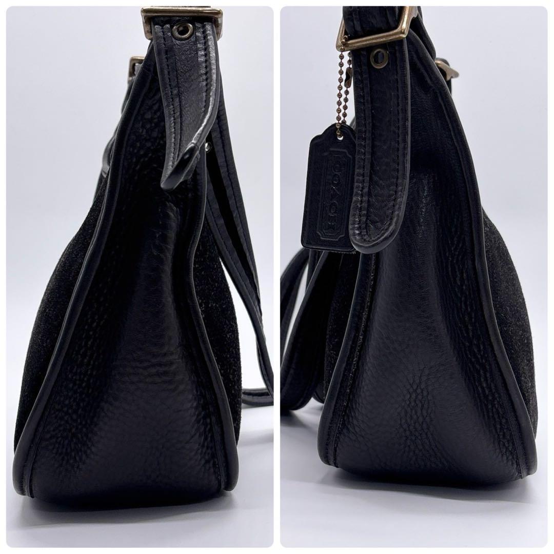 激レア✨ コーチ COACH ショルダーバッグ 9011 スエード　ブラック 黒