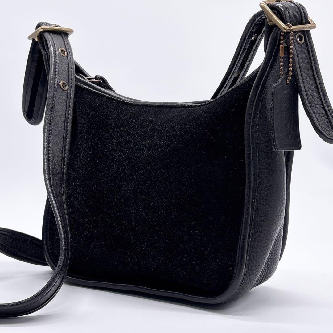 激レア✨ コーチ COACH ショルダーバッグ 9011 スエード　ブラック 黒