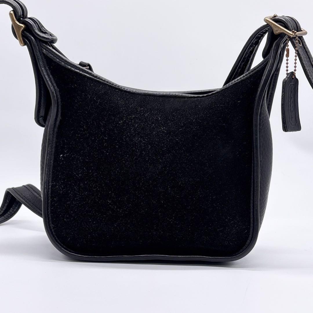 激レア✨ コーチ COACH ショルダーバッグ 9011 スエード　ブラック 黒