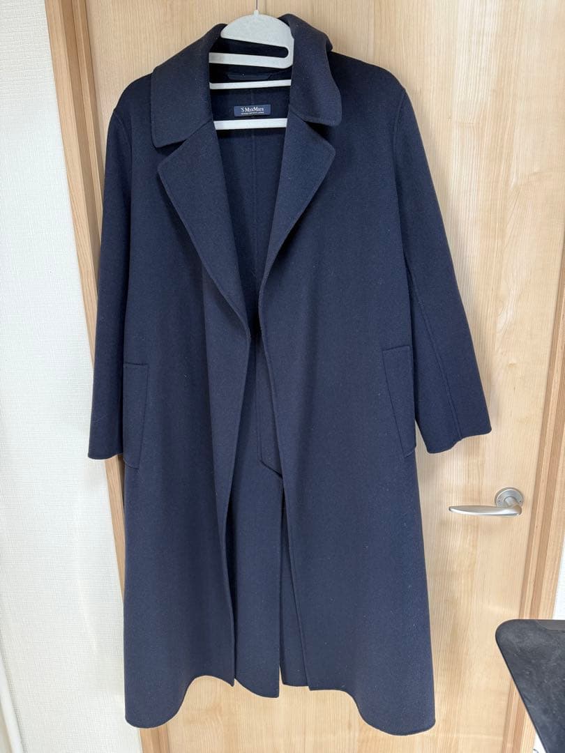 S MaxMara ネイビー ロングコート