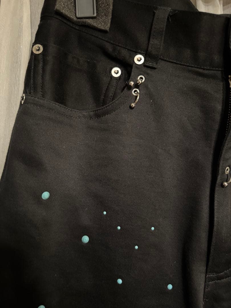 Work straight pants w/pierce（BLACK） M