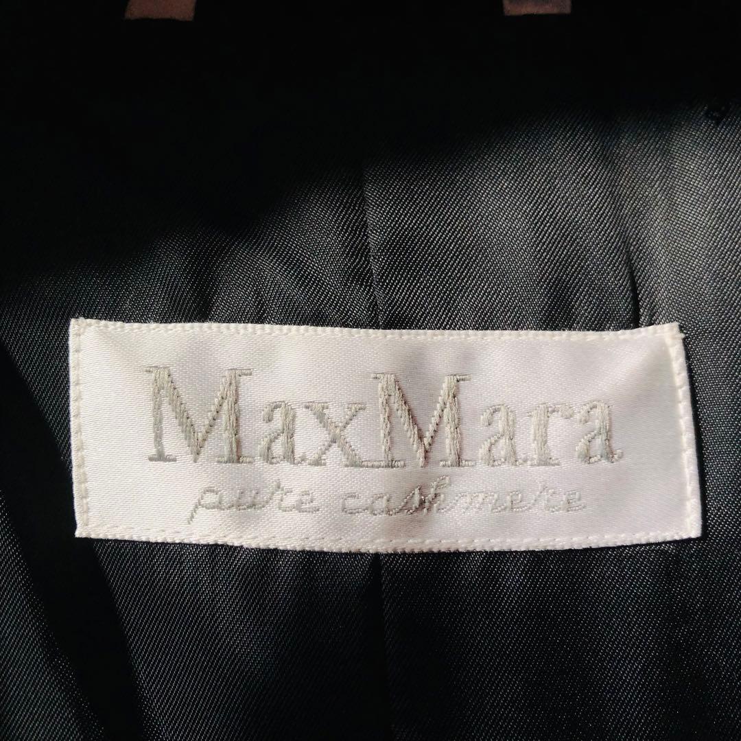 極美品✨マックスマーラ ロングコート カシミヤ100% 女優襟 ブラック 40