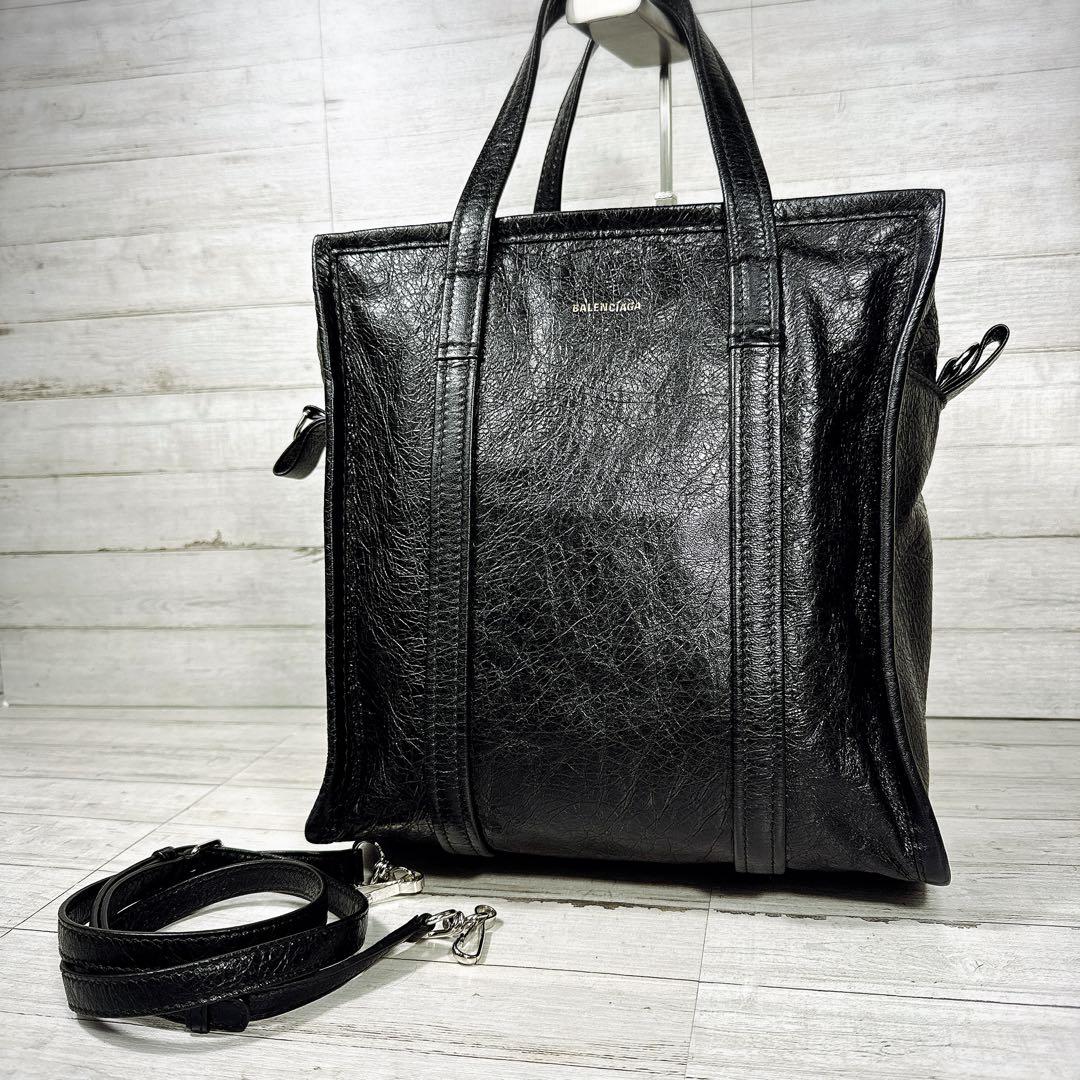 BALENCIAGA トート ショルダー 2way バザールショッパー 黒 S