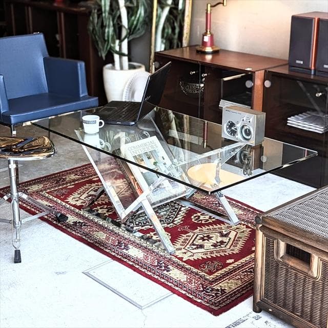 聖杯デザインベース｜ガラストップ｜センターテーブル/リビングテーブル｜