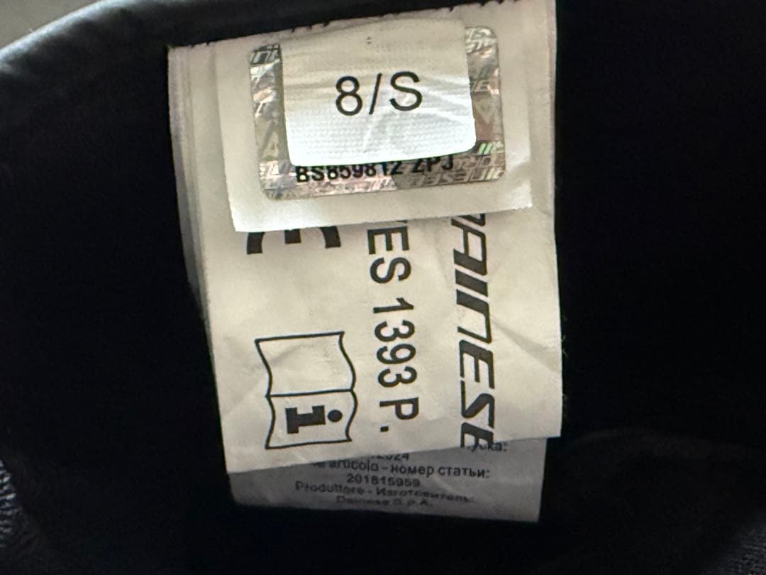 【ほぼ新品未使用】Dainese DRUID 4 GLOVES サイズS