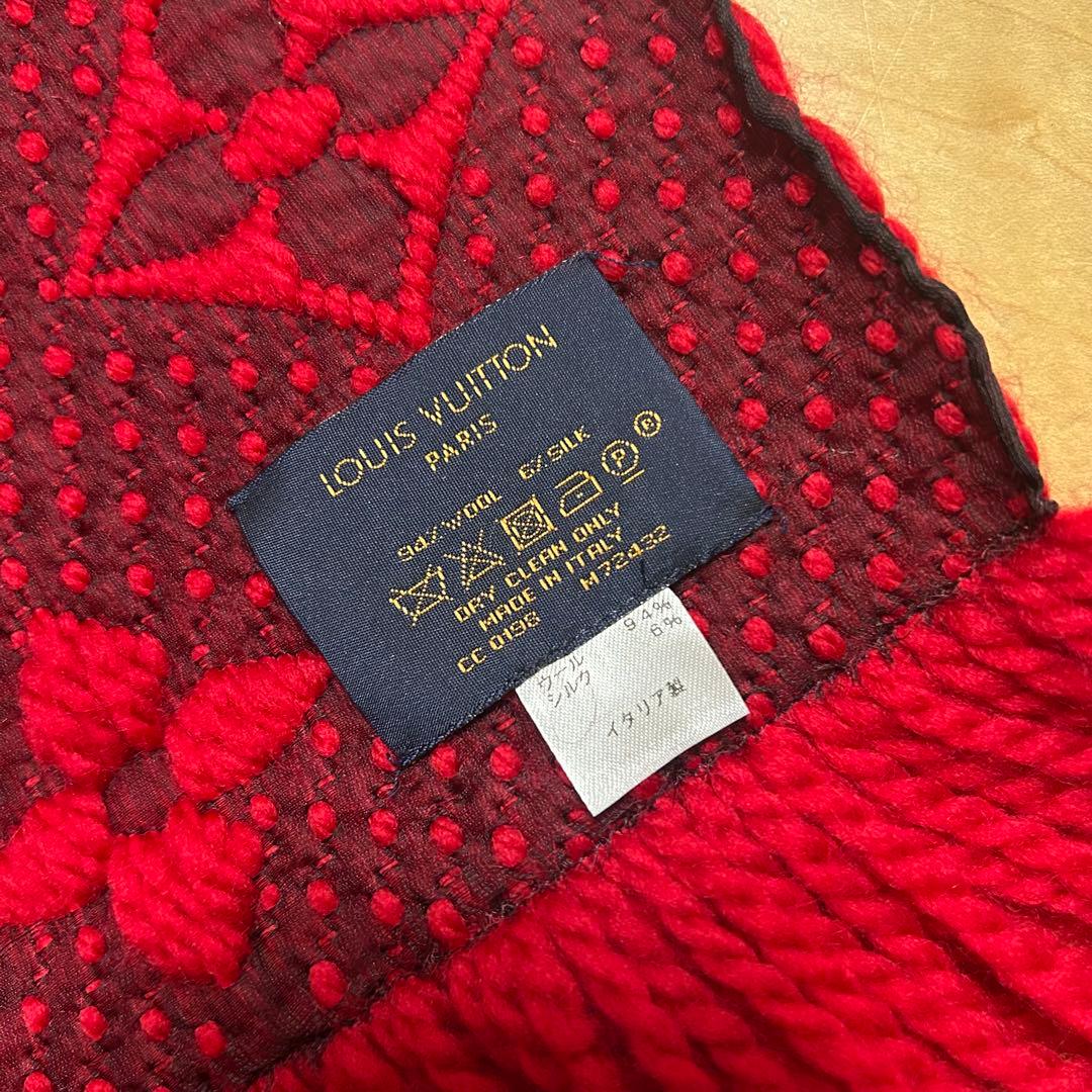 【極美品】Louis Vuitton レッド マフラー