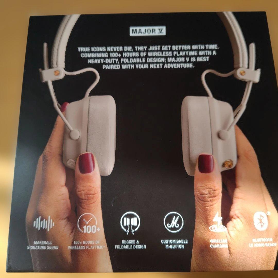 Marshall Major V ワイヤレスヘッドフォン クリーム