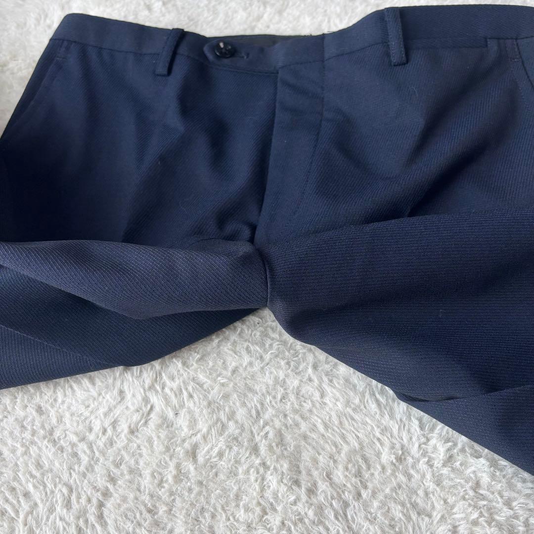 スーツセレクト スリーピース ネイビー ウール混合 スーツ 2つボタン スーツ