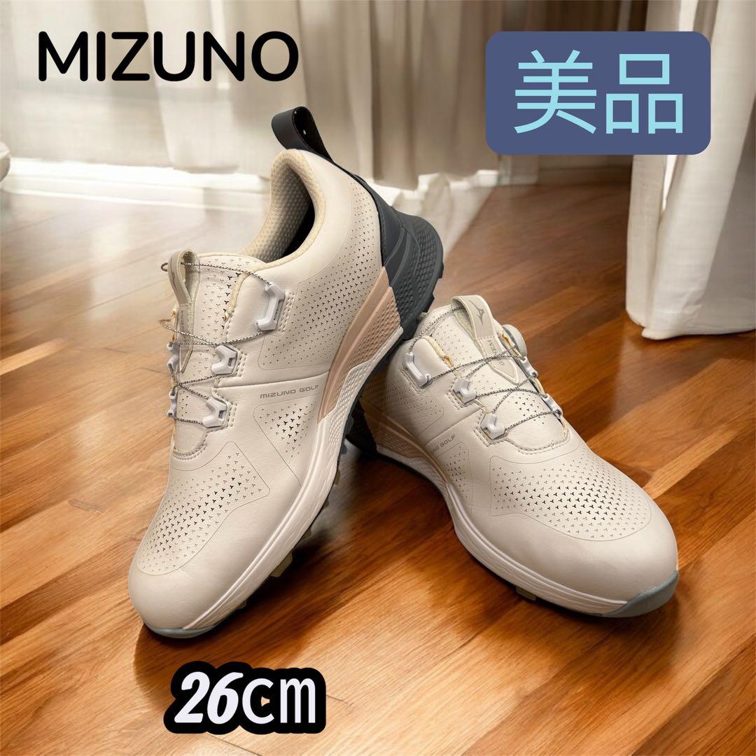 美品 ミズノ ゴルフシューズ ジェネム WG GTX ボアメンズ 26.0
