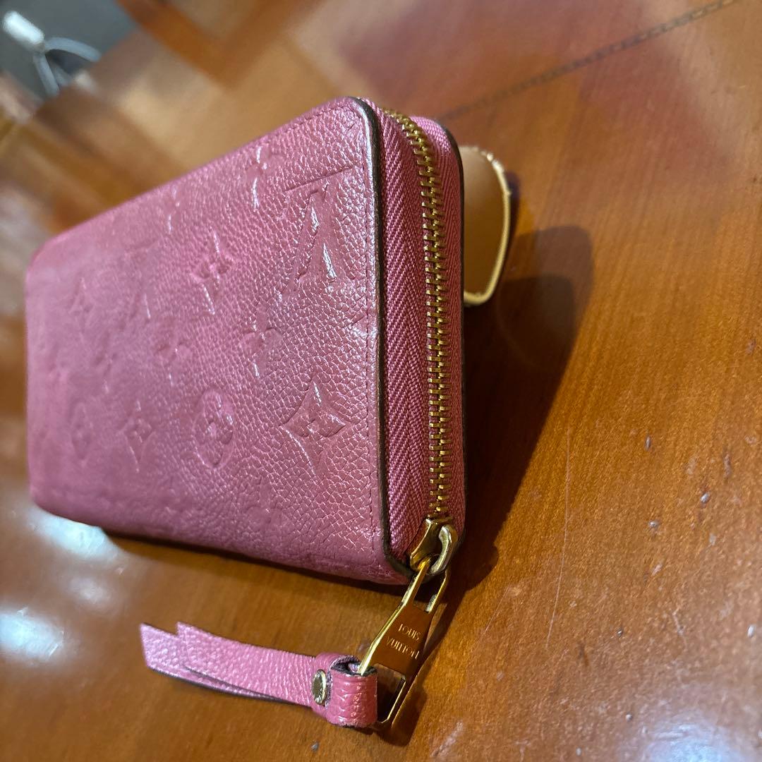 Louis Vuitton ピンク レザー 長財布