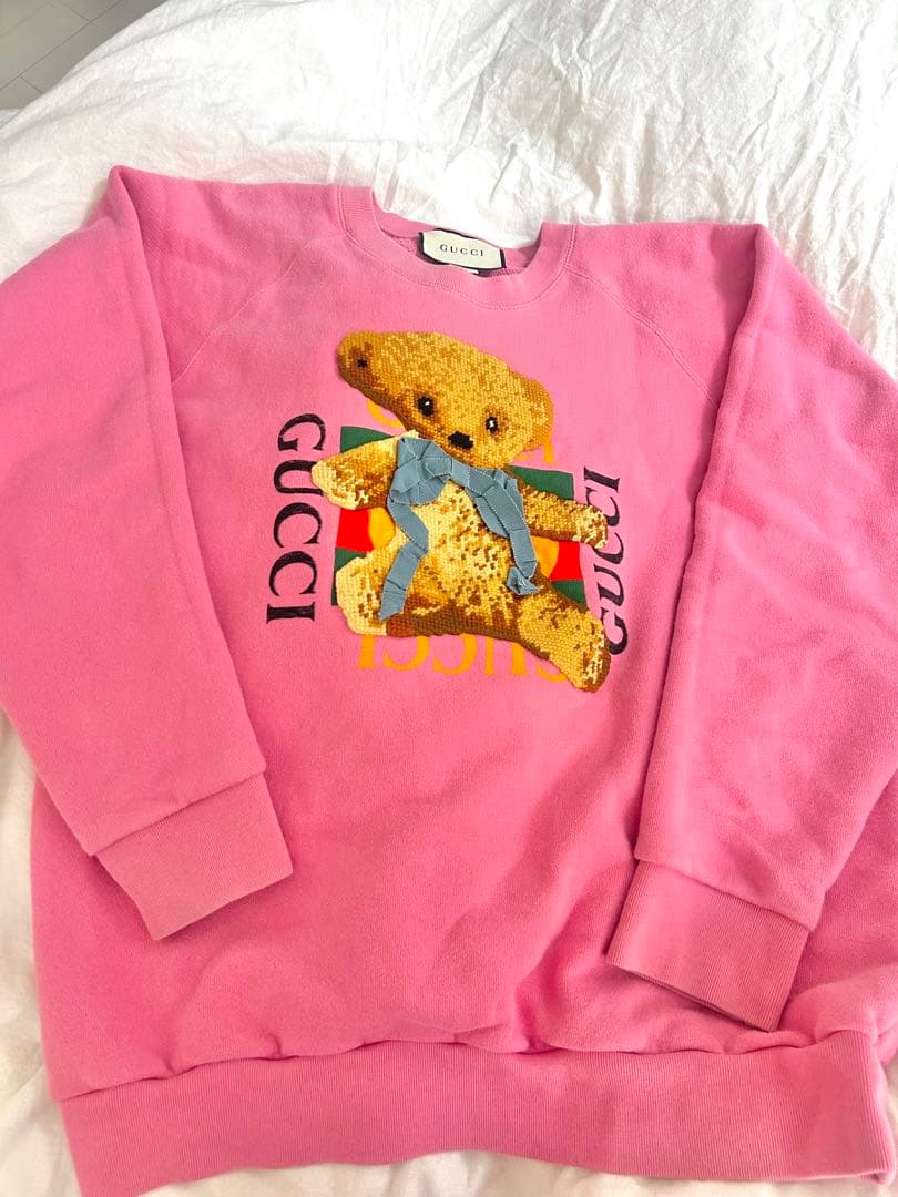 GUCCI ピンク テディベア トレーナー