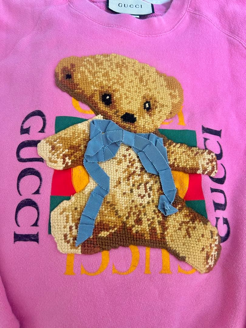 GUCCI ピンク テディベア トレーナー