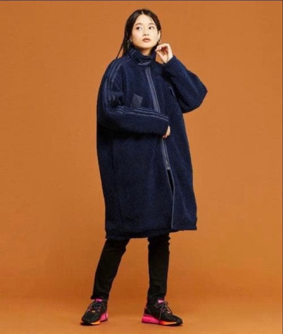 極美品　adidas　ボア　ロングコート　リバーシブル　男女兼用