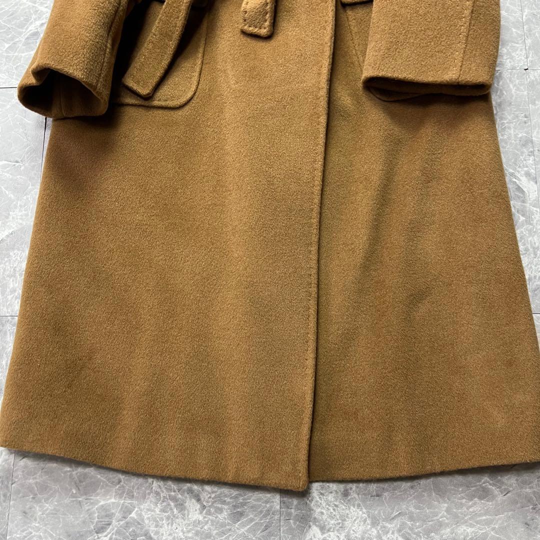 美品♡マックスマーラ　カシミヤ　ベルテッドコート　ロング　女優襟　キャメル　L
