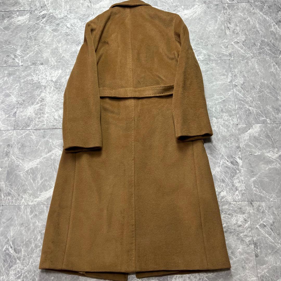 美品♡マックスマーラ　カシミヤ　ベルテッドコート　ロング　女優襟　キャメル　L