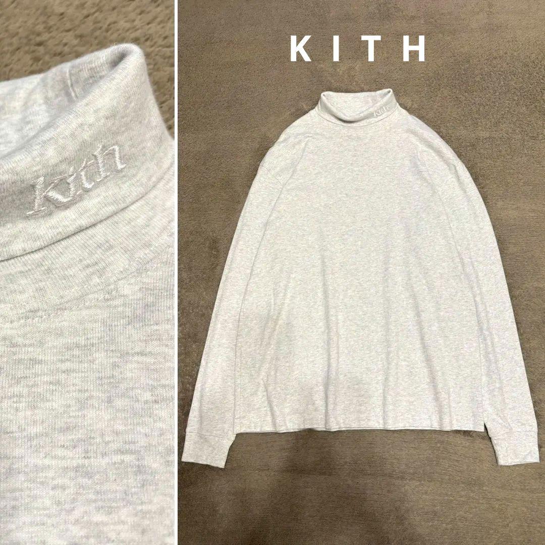 Kith キス ネックロゴ タートルネック ロングスリーブカットソー M