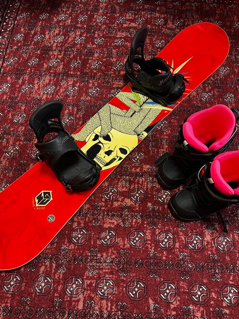 スノーボード 3点セット　GNU 150 /バートン　26.5cm