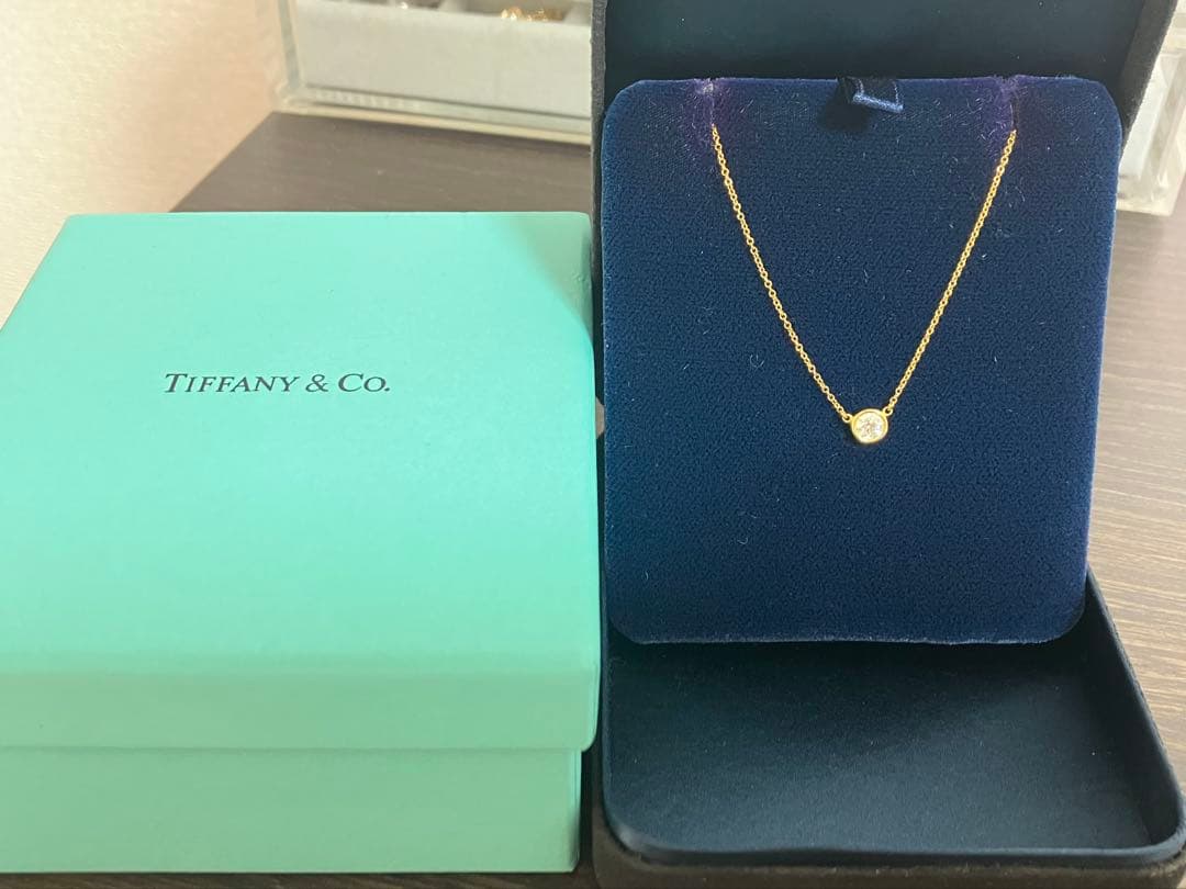 Tiffany バイザヤードネックレス YG 0.32ct