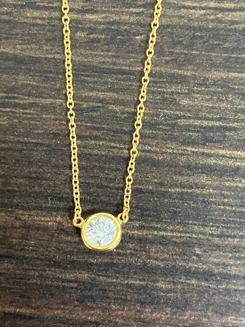 Tiffany バイザヤードネックレス YG 0.32ct