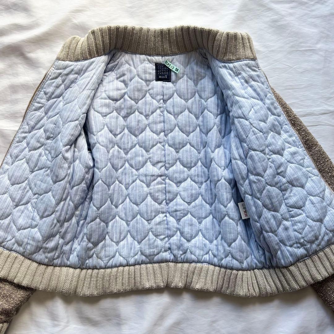 ミナペルホネン　circle ジップアップ中綿ブルゾン　ジャケット　アンゴラ