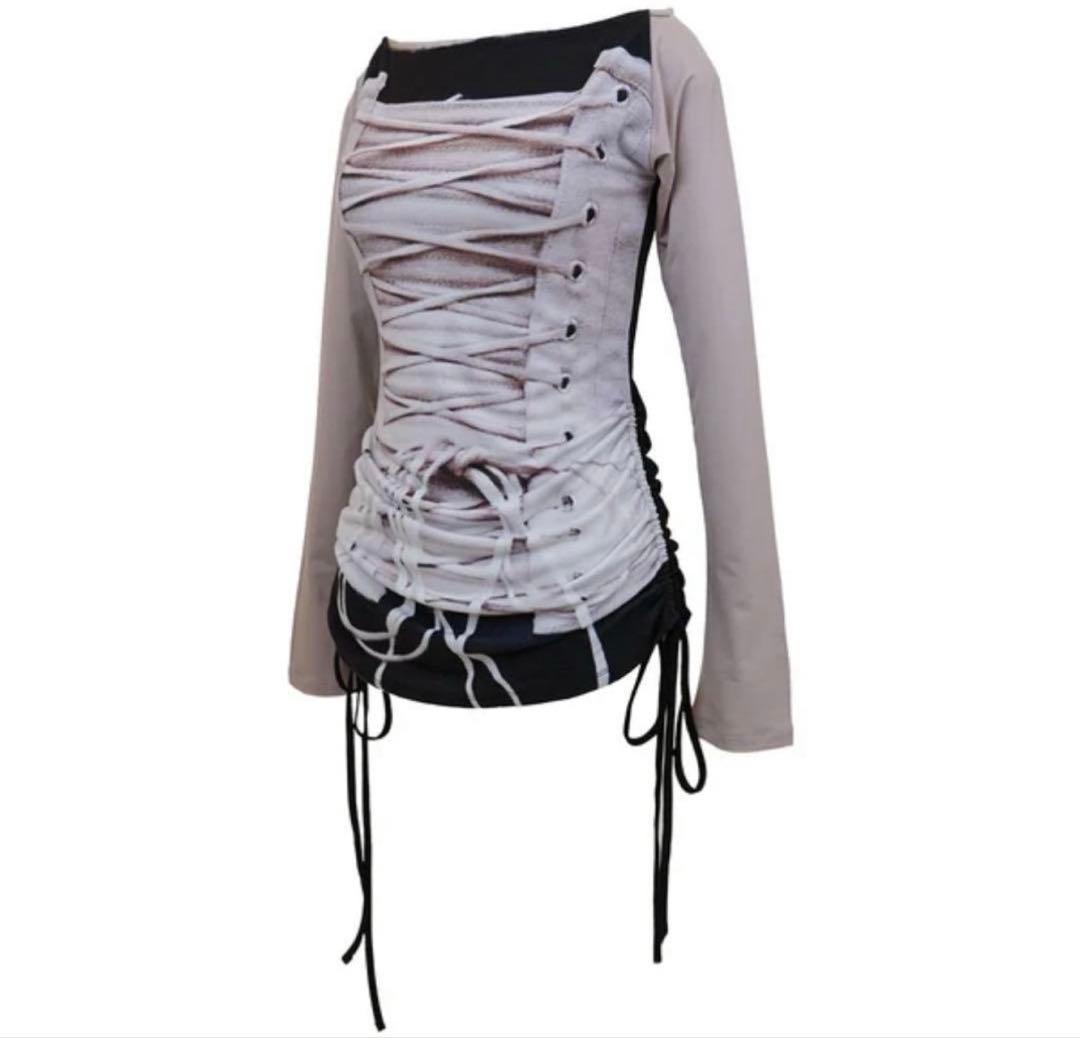 トップス elfelfelfarchives LONG SLEEVE corset