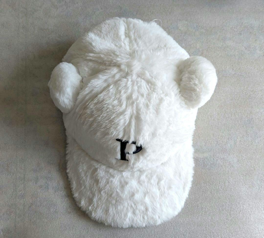 パーリーゲイツ　くま耳キャップ　白キャップ