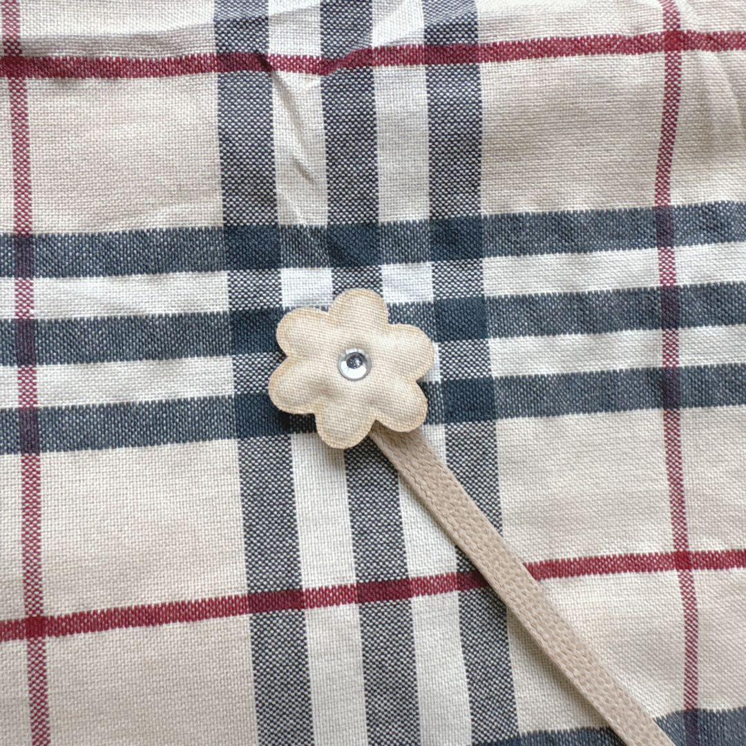 バーバリー ワンピース キッズ用 160 ノバチェック フリル アシンメトリ 花