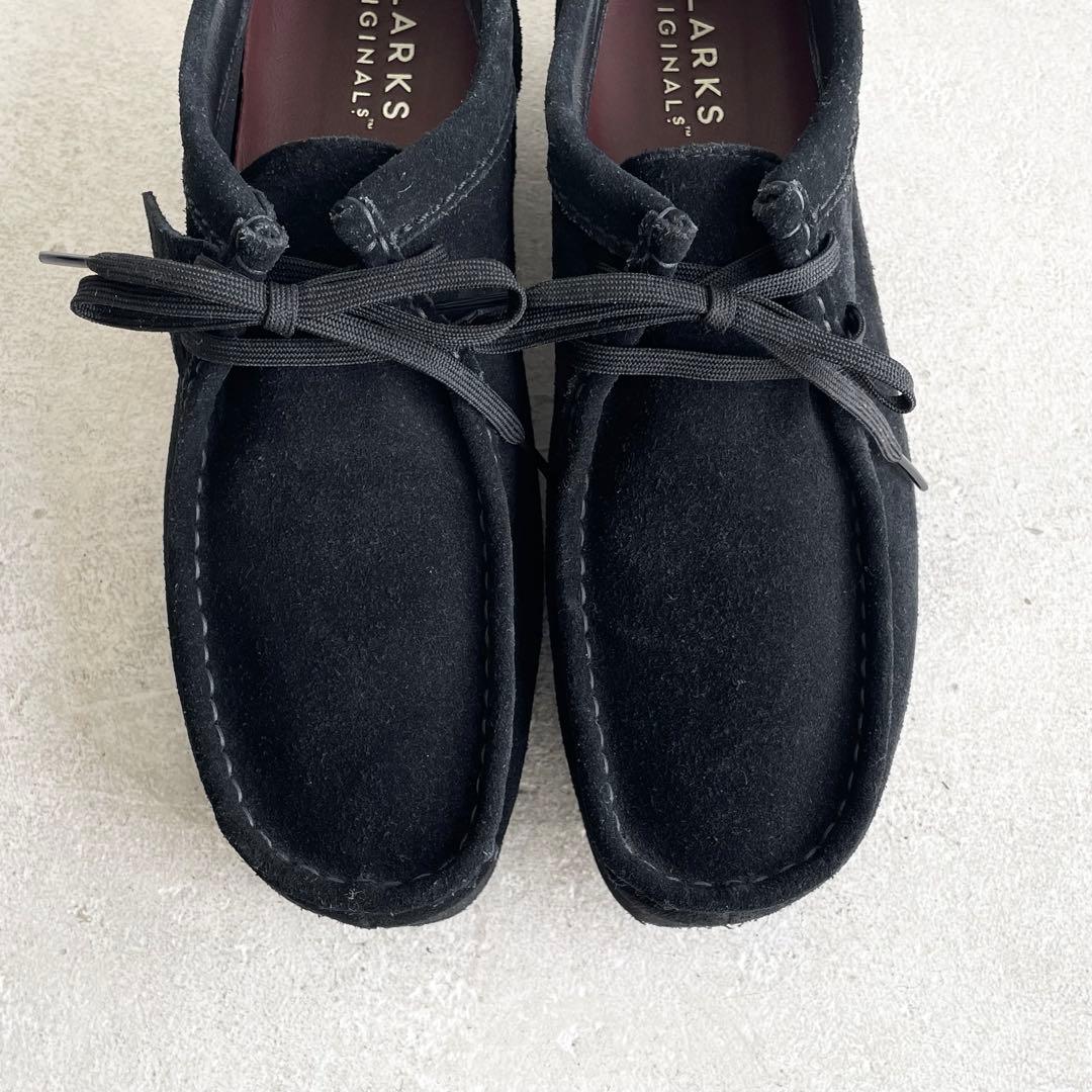 クラークス ワラビー ゴアテックス 黒 スエード 26.5 Vibramソール