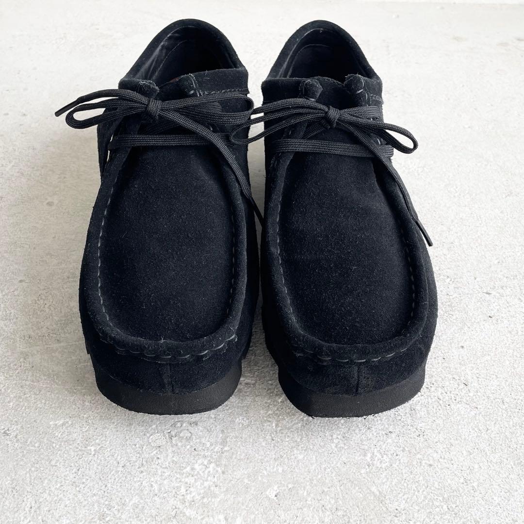 クラークス ワラビー ゴアテックス 黒 スエード 26.5 Vibramソール