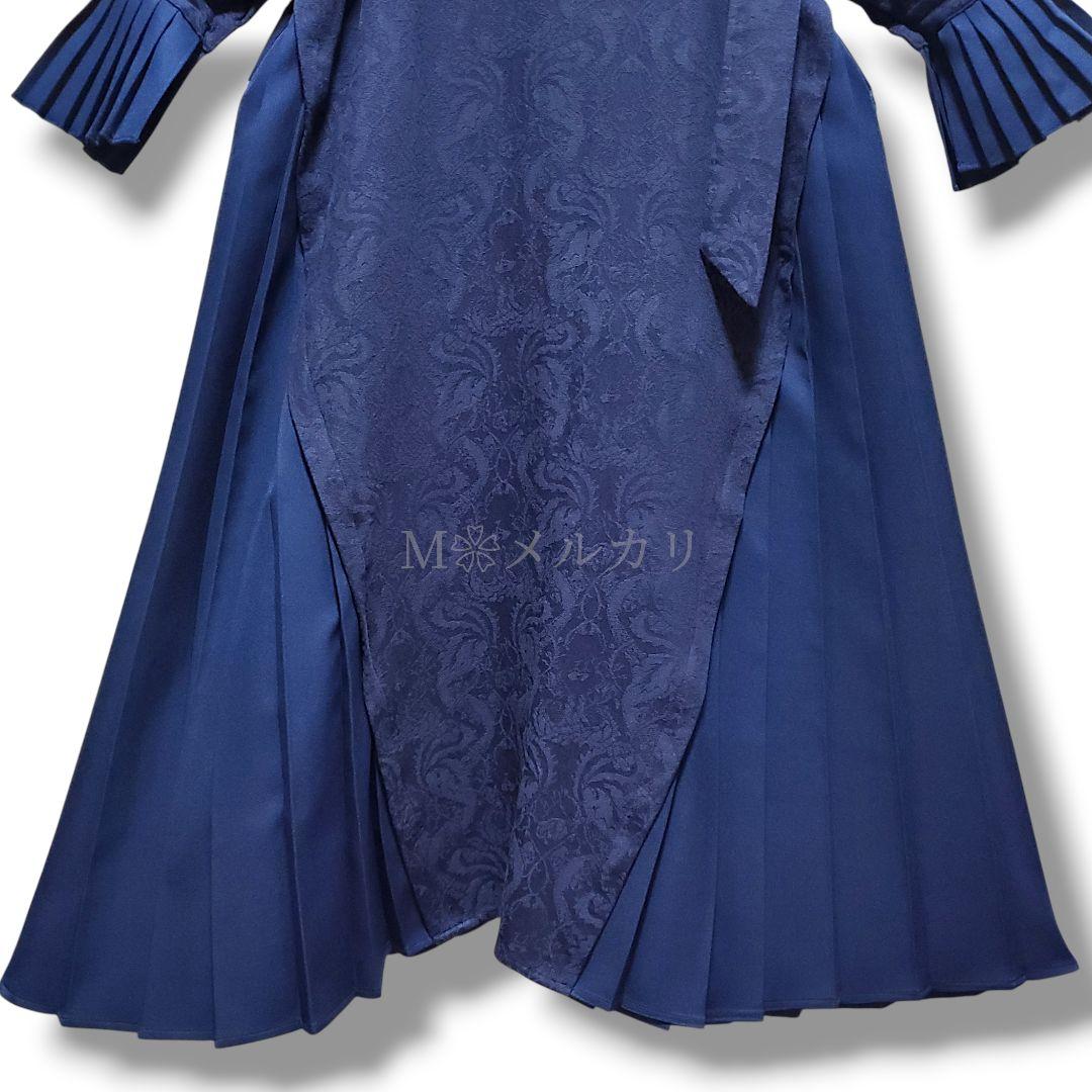 旅*読様 限定レア色✨ハレHAREサイドプリーツワンピースジャガードキリカエフラ