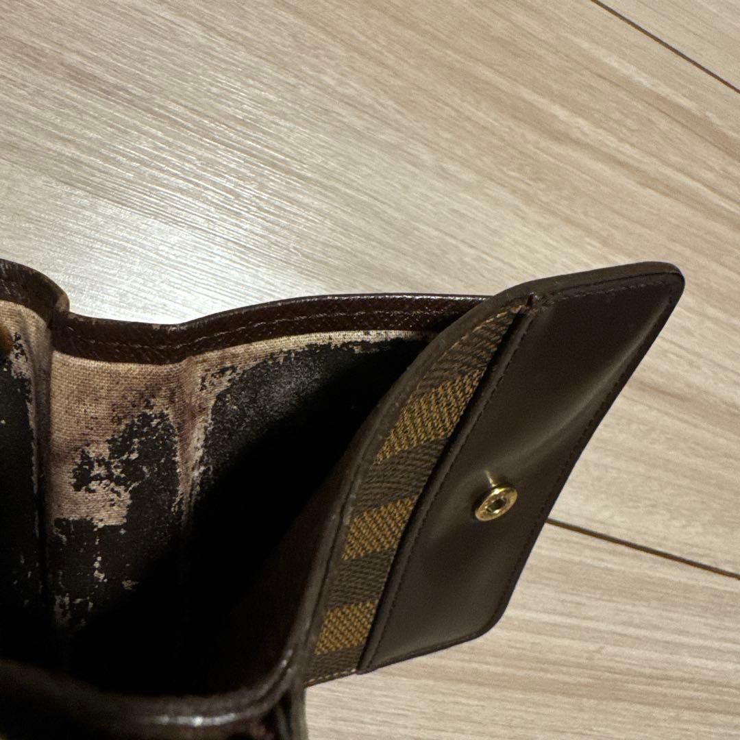 LOUISVUITTON ダミエ・エベヌ コンパクト・ジップ 折り財布