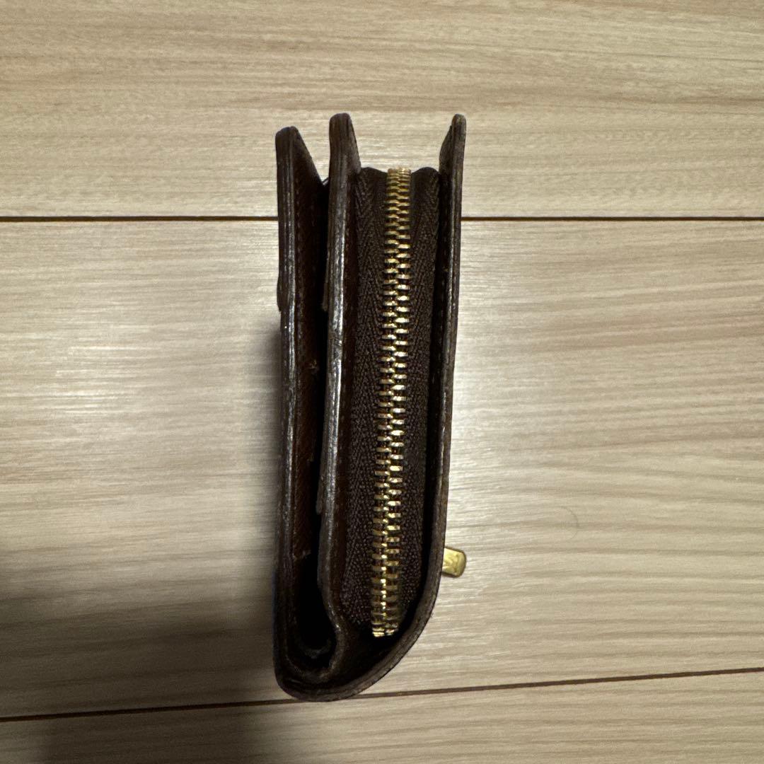 LOUISVUITTON ダミエ・エベヌ コンパクト・ジップ 折り財布