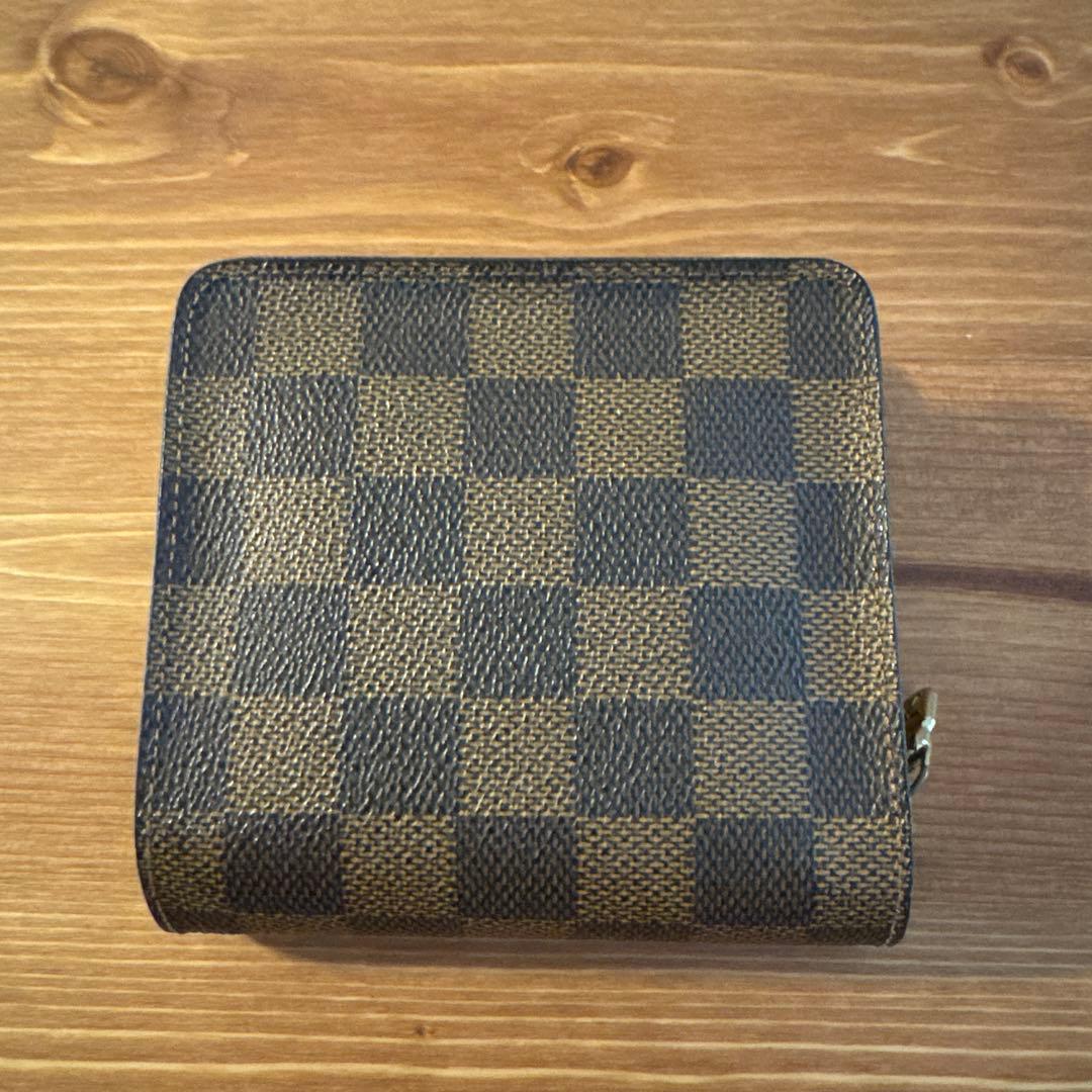 LOUISVUITTON ダミエ・エベヌ コンパクト・ジップ 折り財布