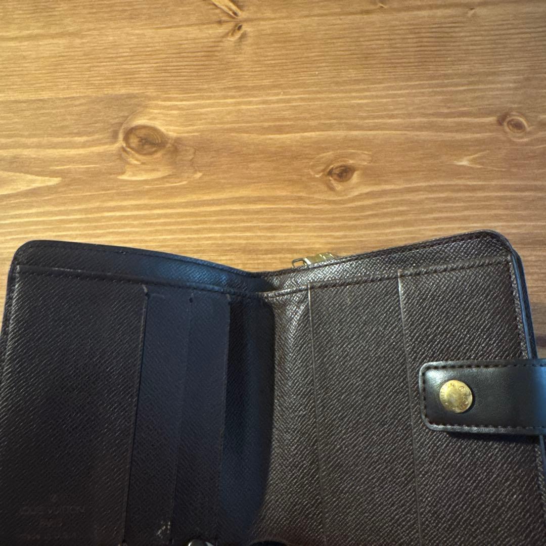 LOUISVUITTON ダミエ・エベヌ コンパクト・ジップ 折り財布